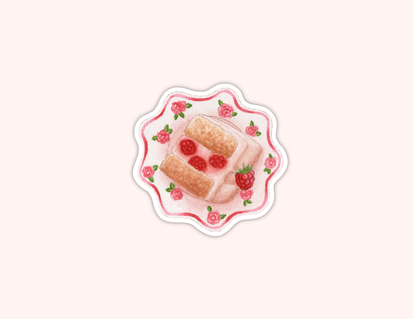 Sticker gâteau framboisier